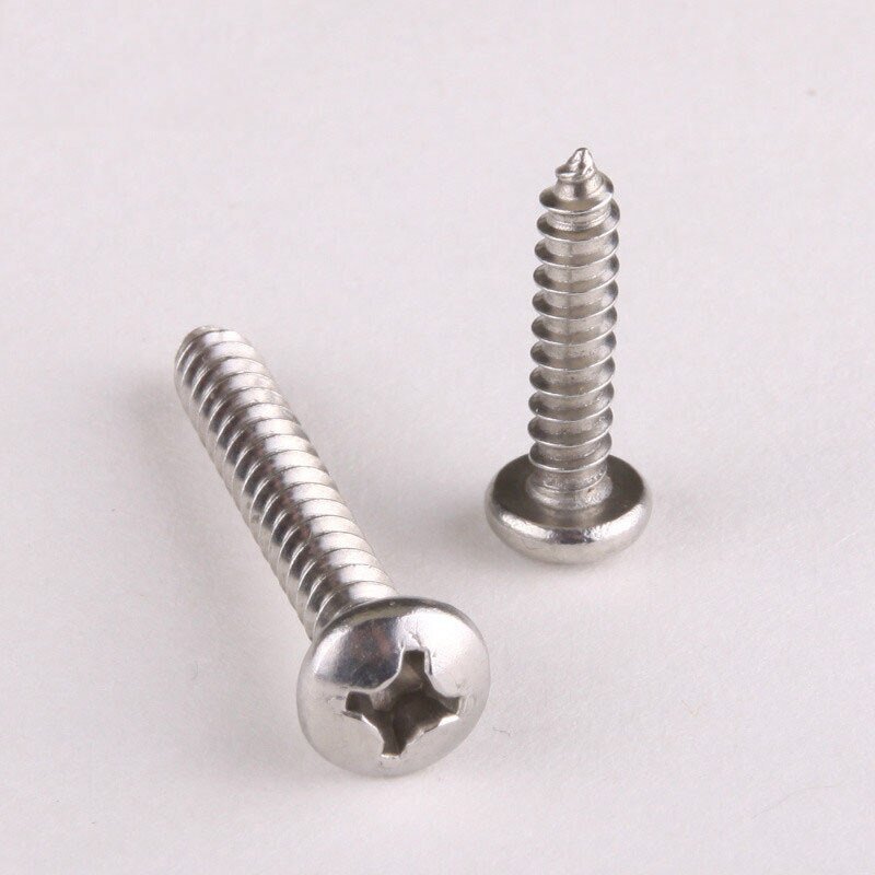 5PCS 5.5mm Thickness Stainless Steel 304 Round Head Self-Tapping Screw